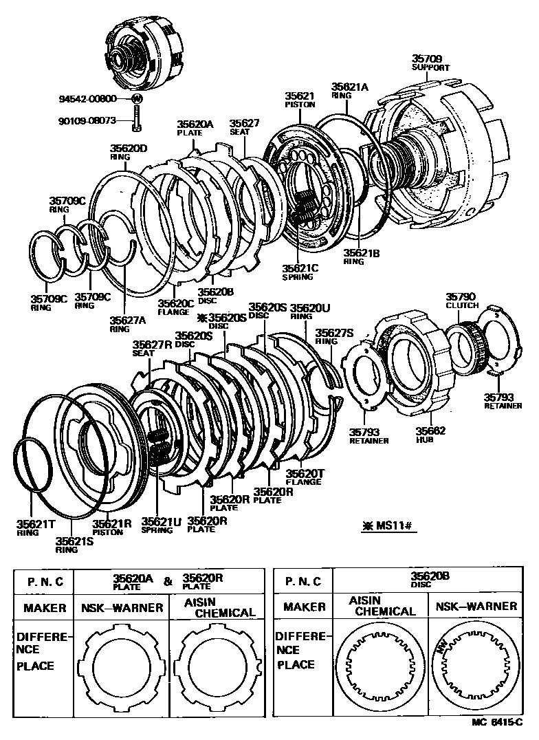 3508 — CENTER SUPPORT & PLANETARY SUN GEAR (ATM)