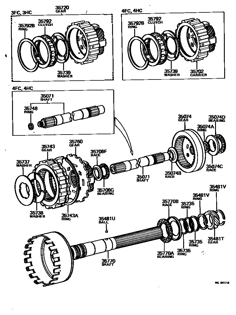 3510 — PLANETARY GEAR, REVERSE PISTON & COUNTER GEAR(ATM)