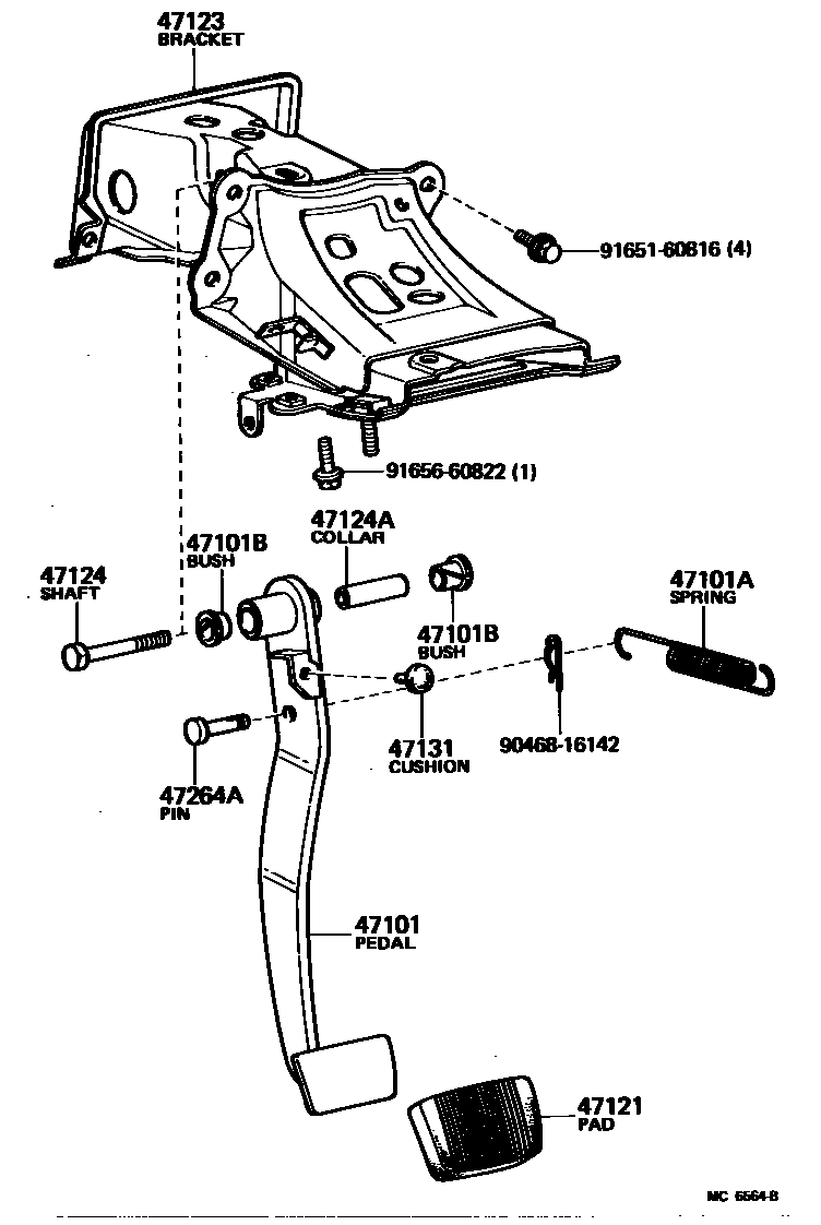 4701 — BRAKE PEDAL & BRACKET