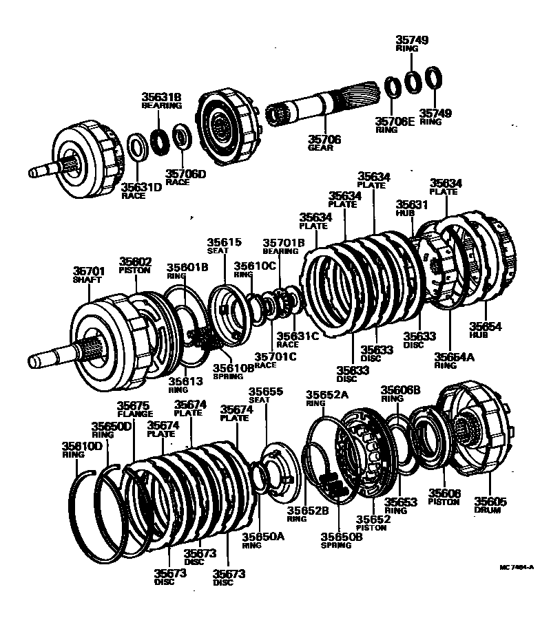 3507 — BRAKE BAND & MULTIPLE DISC CLUTCH (ATM)