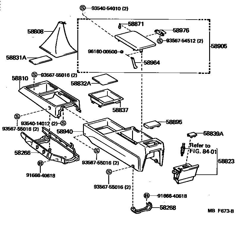 5806 — CONSOLE BOX & BRACKET