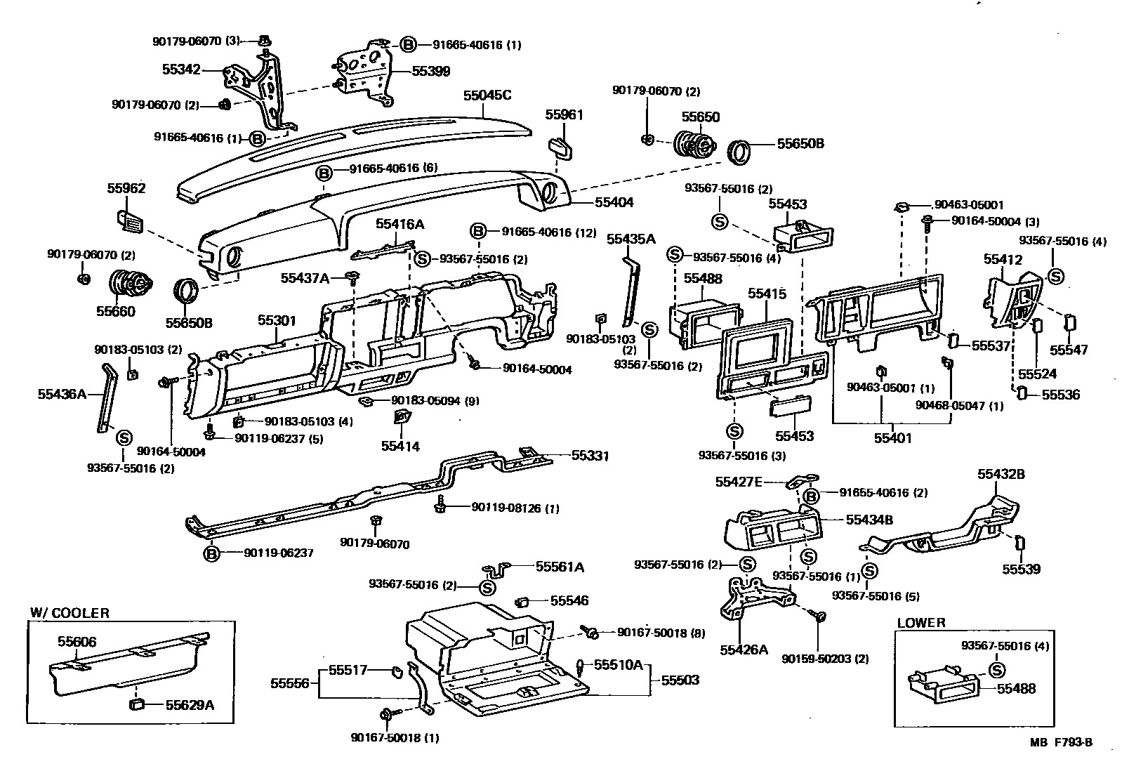 5501 — INSTRUMENT PANEL & GLOVE COMPARTMENT