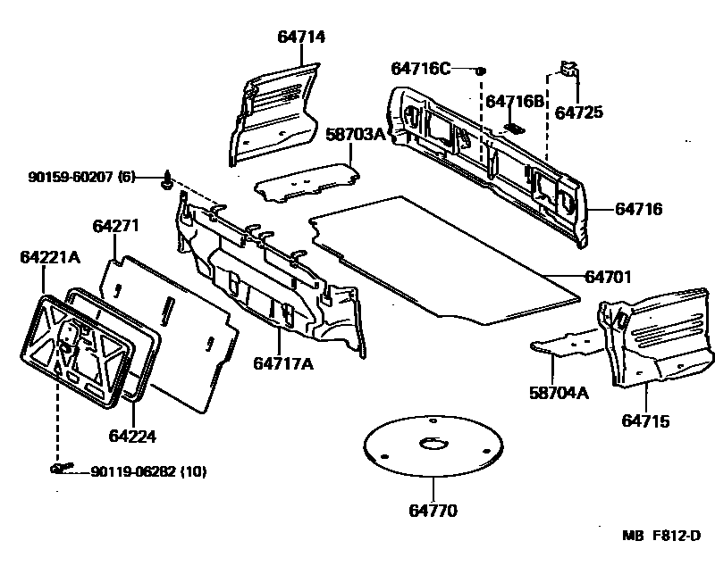 6403 — PACKAGE TRAY PANEL & LUGGAGE COMPARTMENT MAT