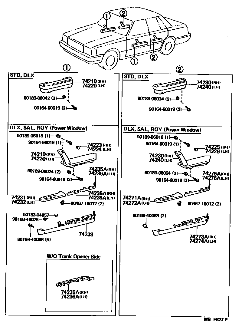 7401 — ARMREST & VISOR