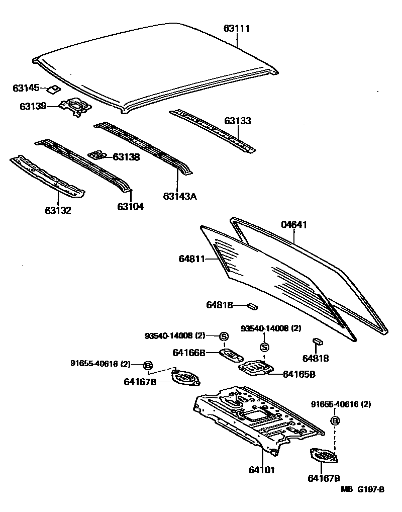 6104 — ROOF PANEL & BACK WINDOW GLASS