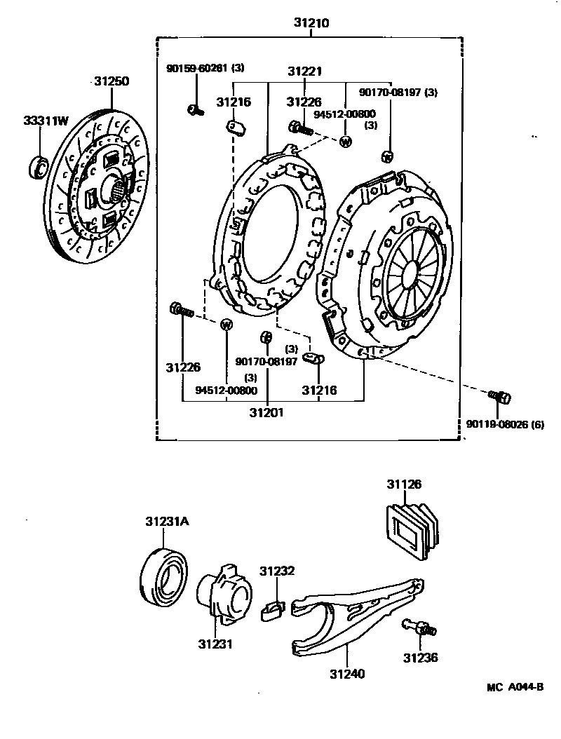 3101 — CLUTCH & RELEASE FORK