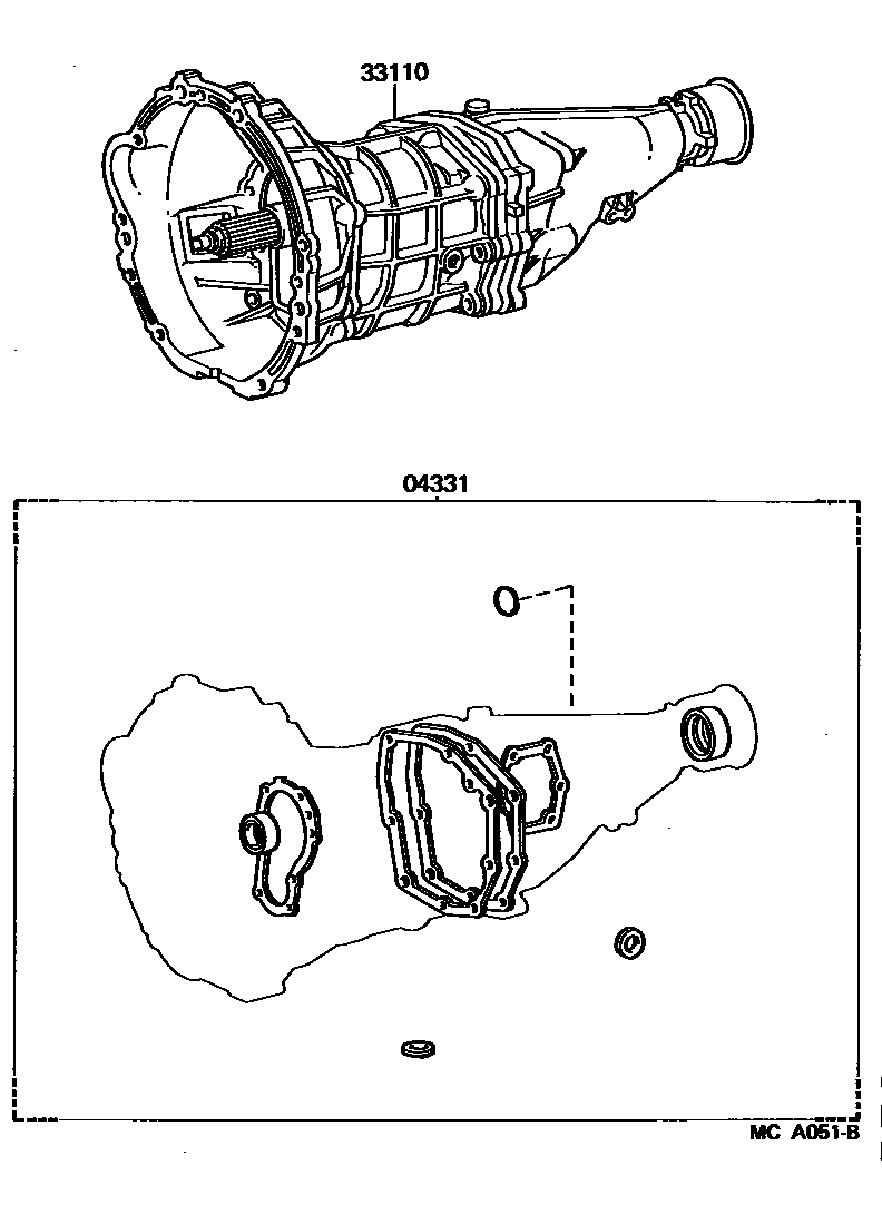 3301 — TRANSAXLE OR TRANSMISSION ASSY & GASKET KIT (MTM)