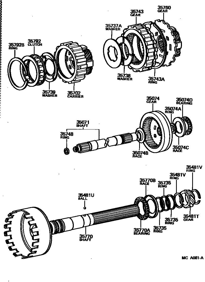 3510 — PLANETARY GEAR, REVERSE PISTON & COUNTER GEAR(ATM)