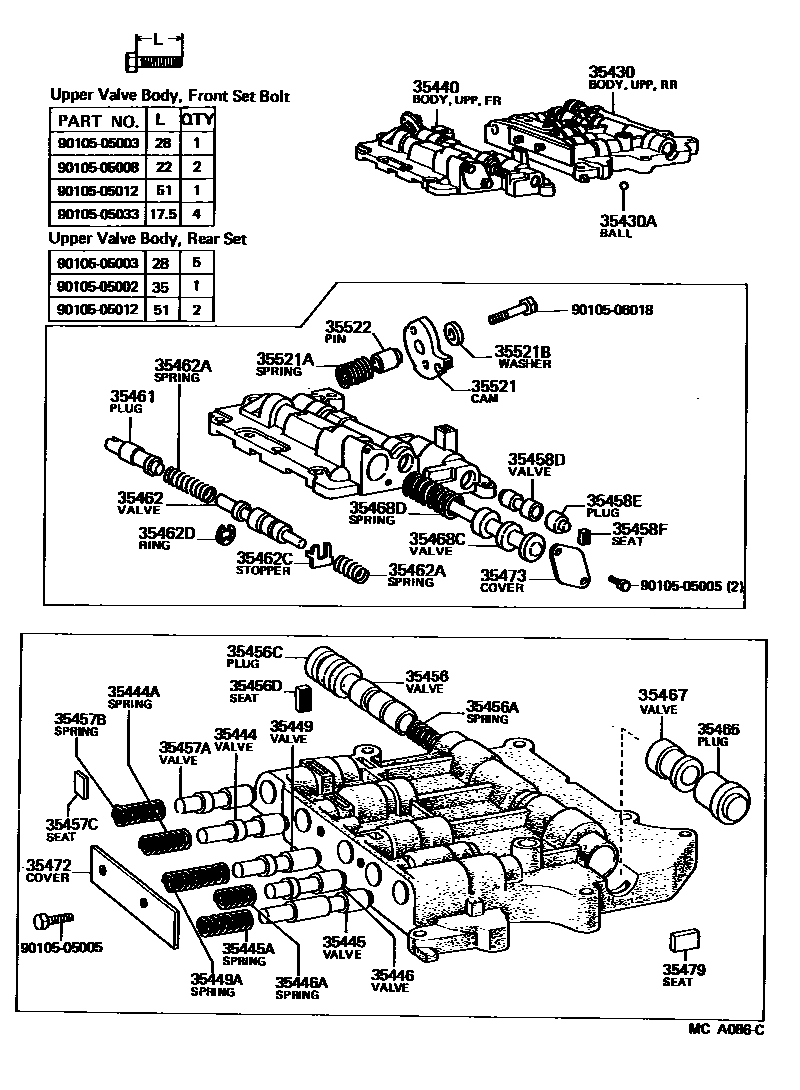 3512 — VALVE BODY & OIL STRAINER (ATM)