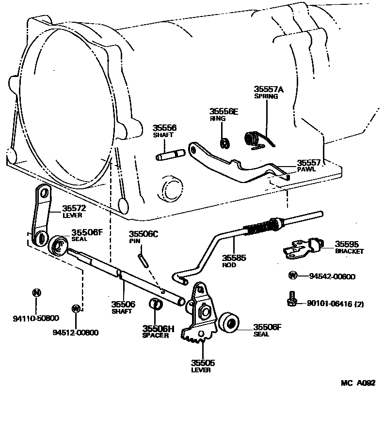3513 — THROTTLE LINK & VALVE LEVER (ATM)