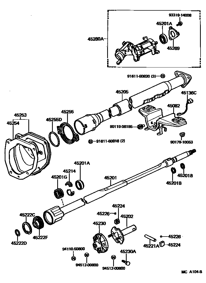 4501 — STEERING COLUMN & SHAFT