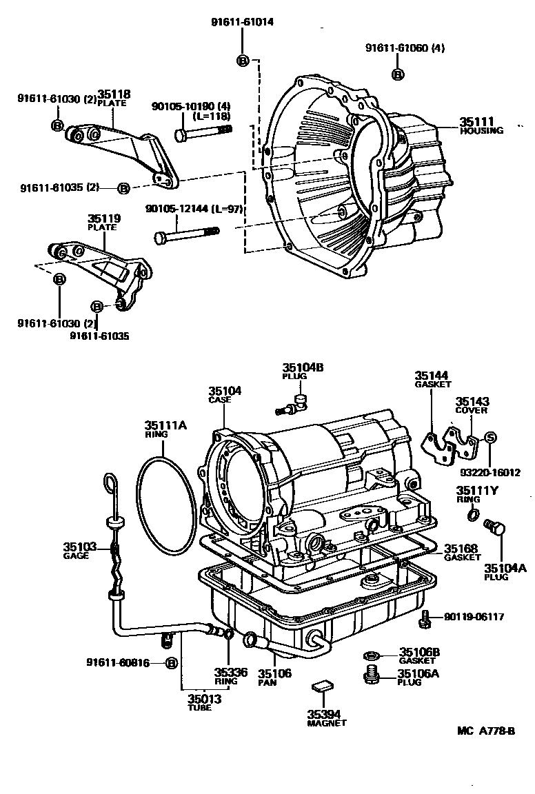 3503 — TRANSMISSION CASE & OIL PAN (ATM)