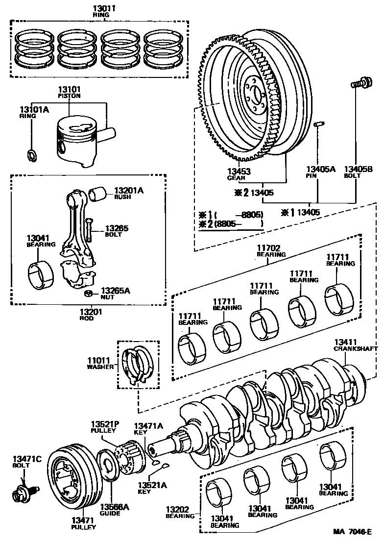 1301 — CRANKSHAFT & PISTON
