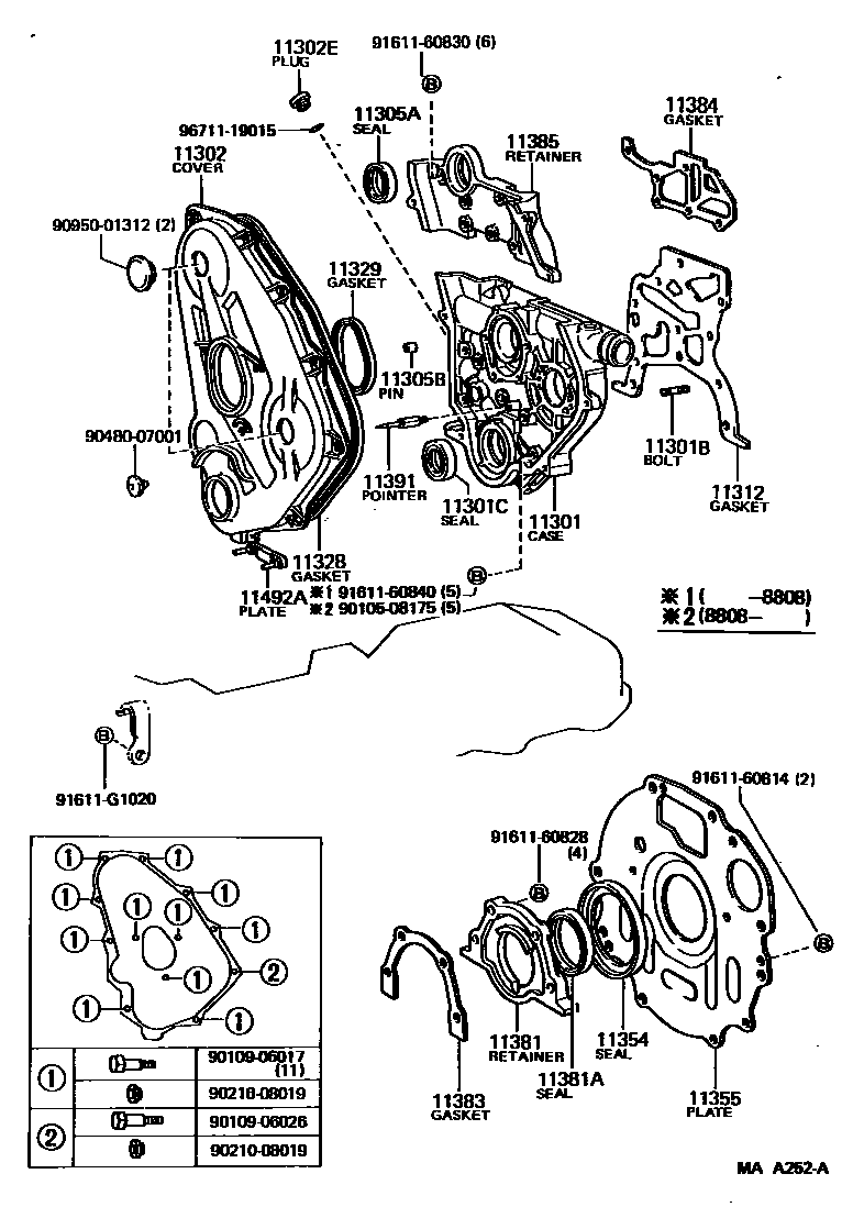 1106 — TIMING GEAR COVER & REAR END PLATE