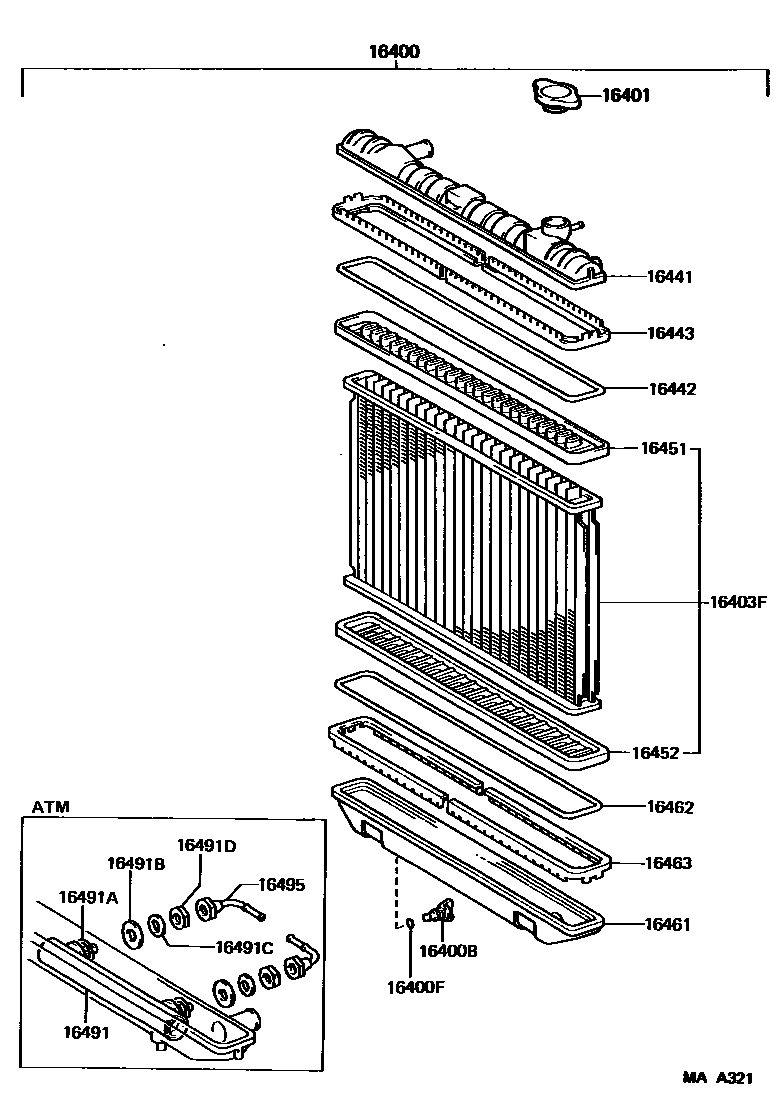 1603 — RADIATOR & WATER OUTLET