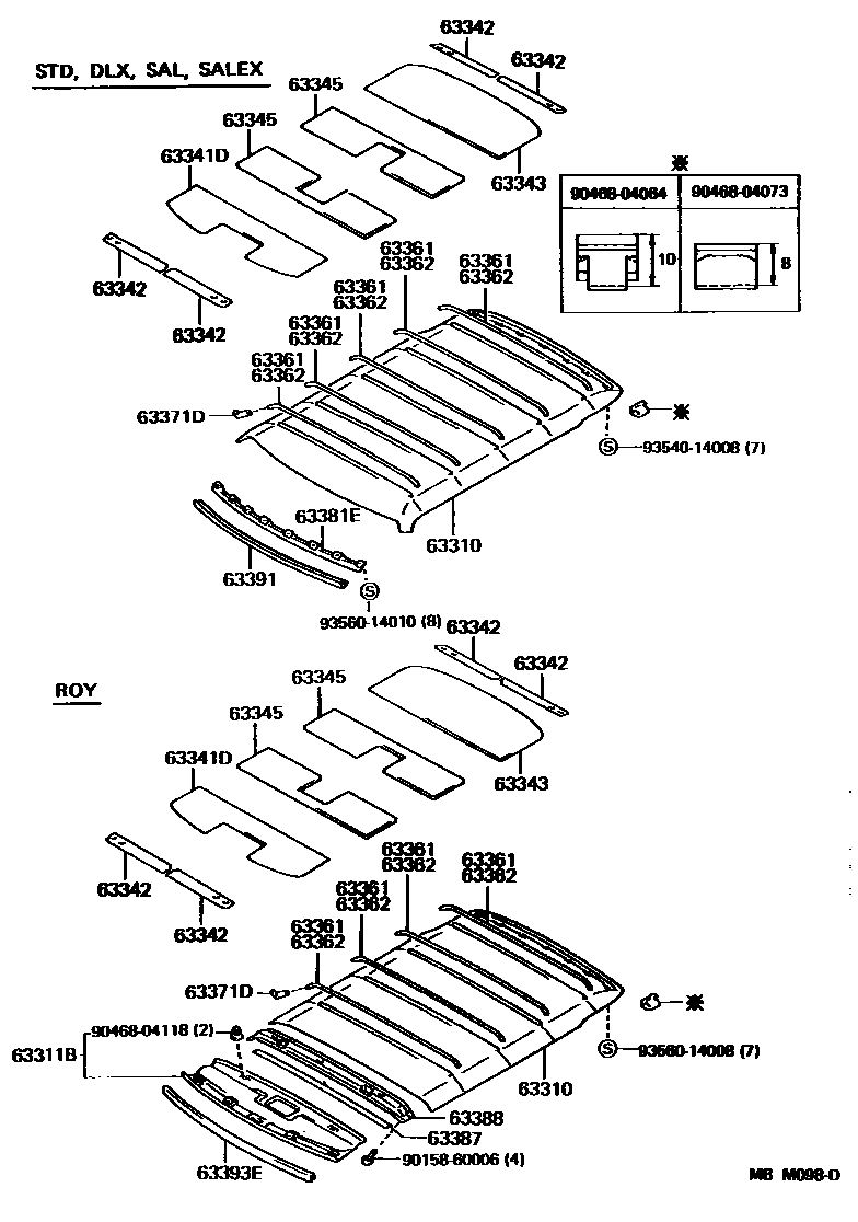6402 — ROOF HEADLINING & SILENCER PAD