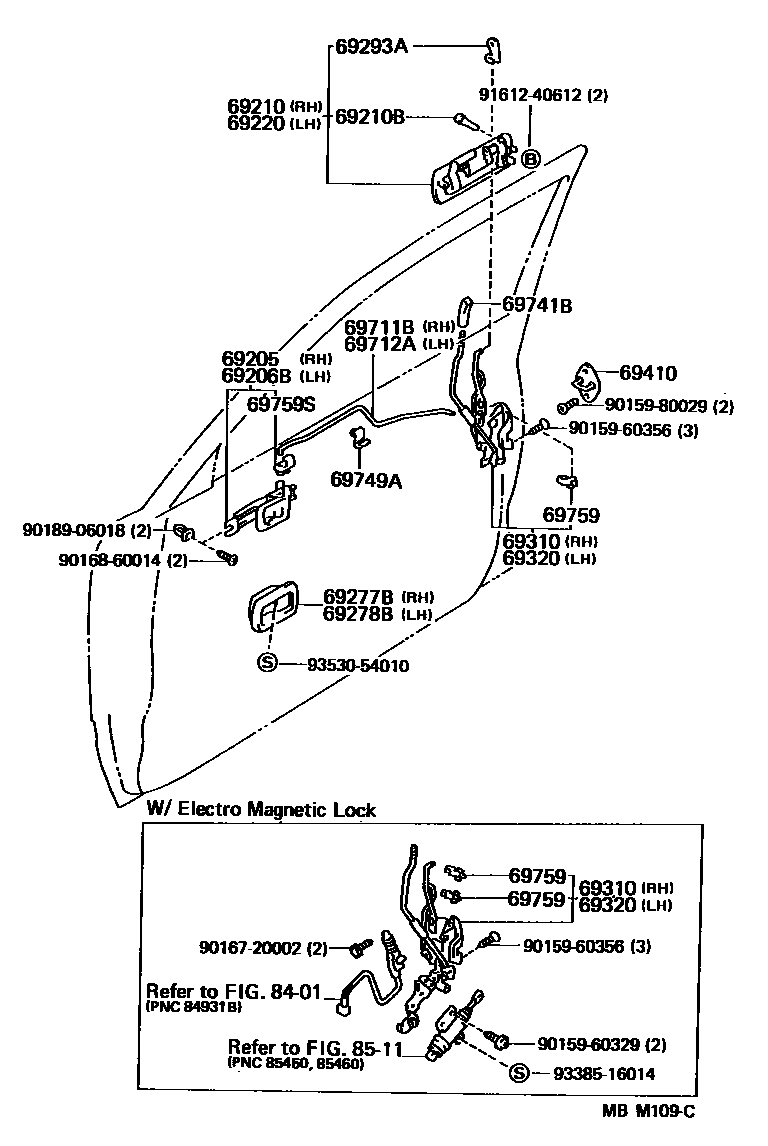 6703 — FRONT DOOR LOCK & HANDLE