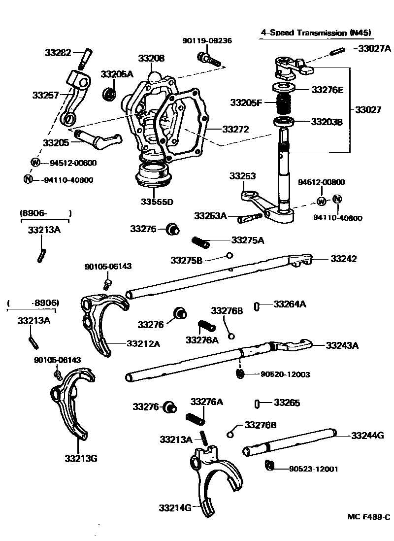 3307 — GEAR SHIFT FORK & LEVER SHAFT (MTM)
