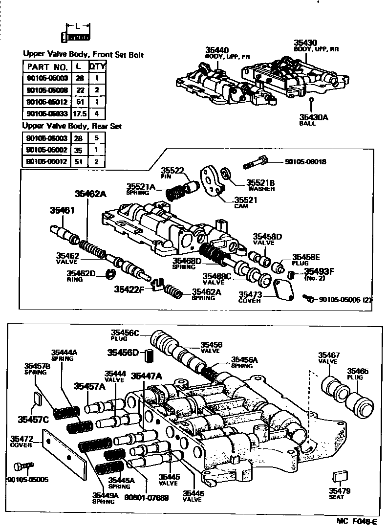 3512 — VALVE BODY & OIL STRAINER (ATM)