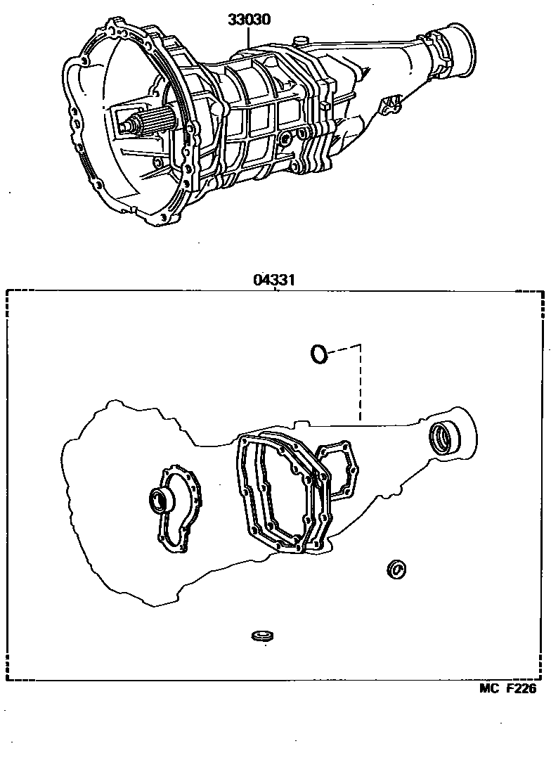 3301 — TRANSAXLE OR TRANSMISSION ASSY & GASKET KIT (MTM)