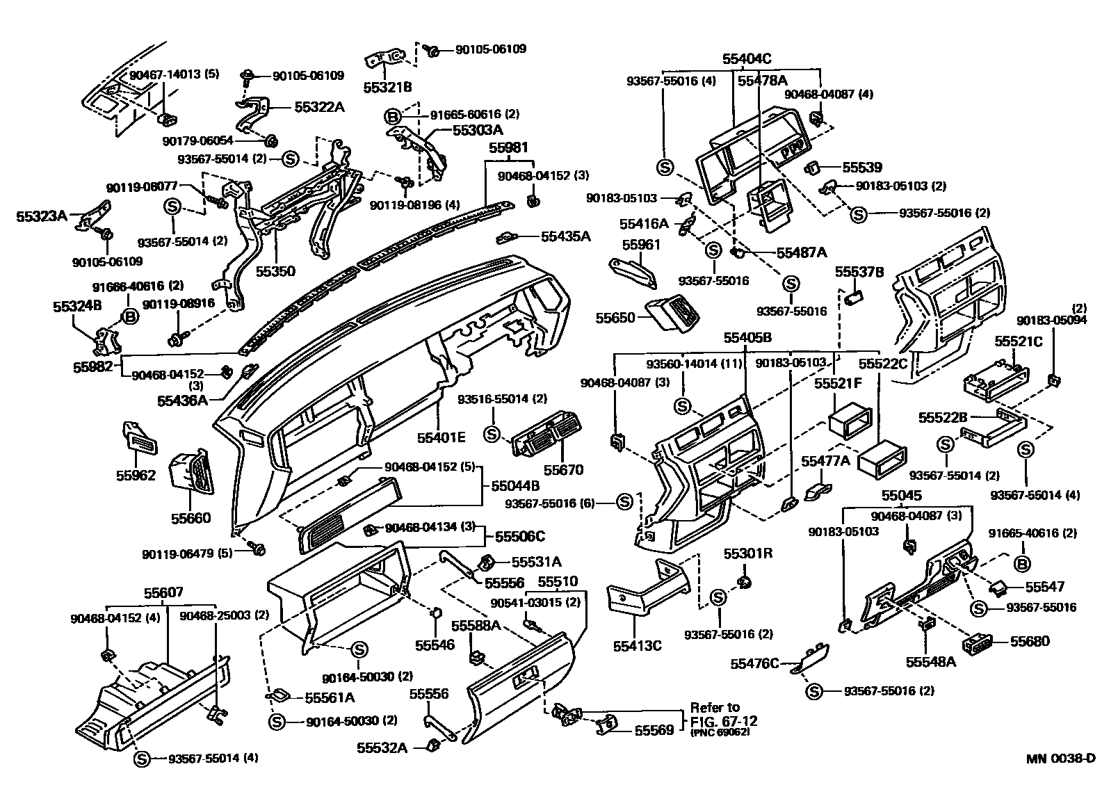 5501 — INSTRUMENT PANEL & GLOVE COMPARTMENT