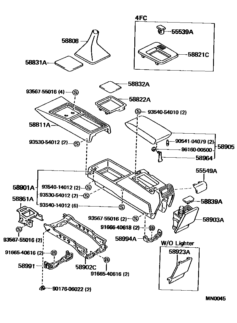 5806 — CONSOLE BOX & BRACKET
