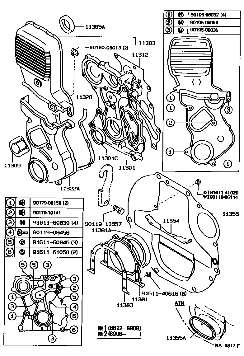 1106 — TIMING GEAR COVER & REAR END PLATE