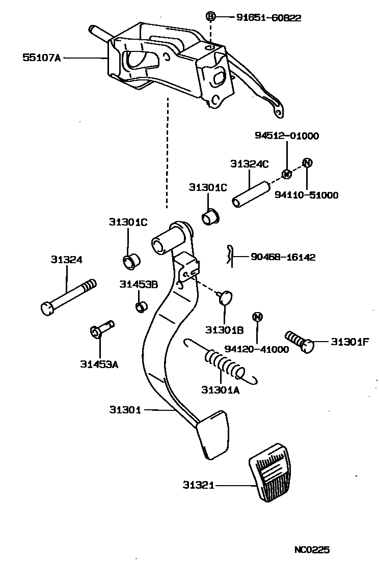 3102 — CLUTCH PEDAL & FLEXIBLE HOSE