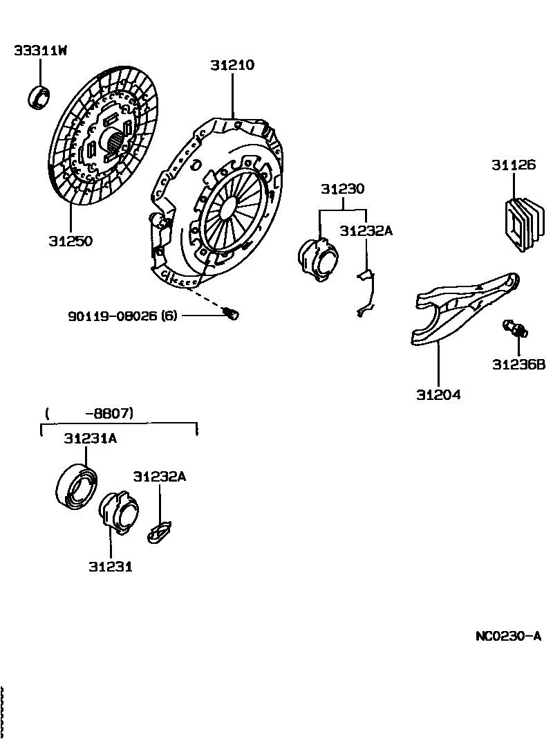 3101 — CLUTCH & RELEASE FORK