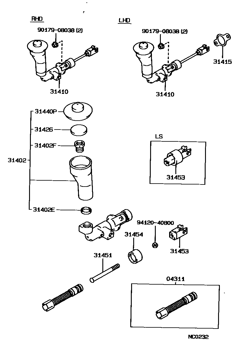 3103 — CLUTCH MASTER CYLINDER