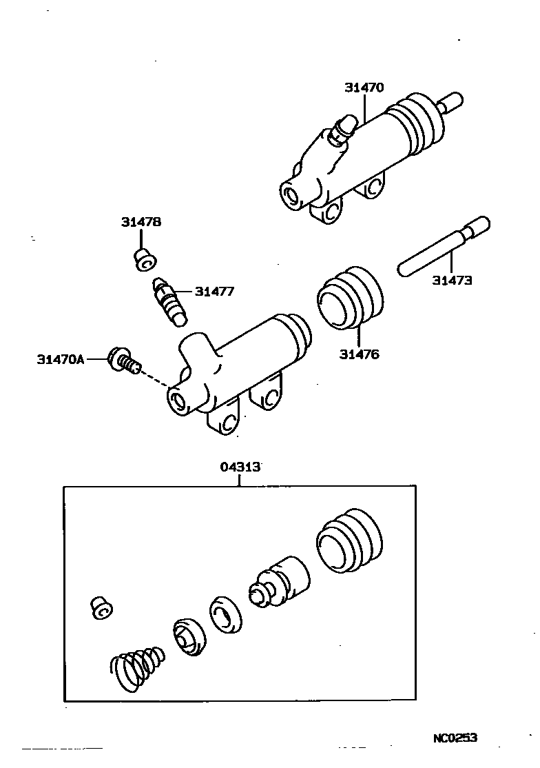 3105 — CLUTCH RELEASE CYLINDER