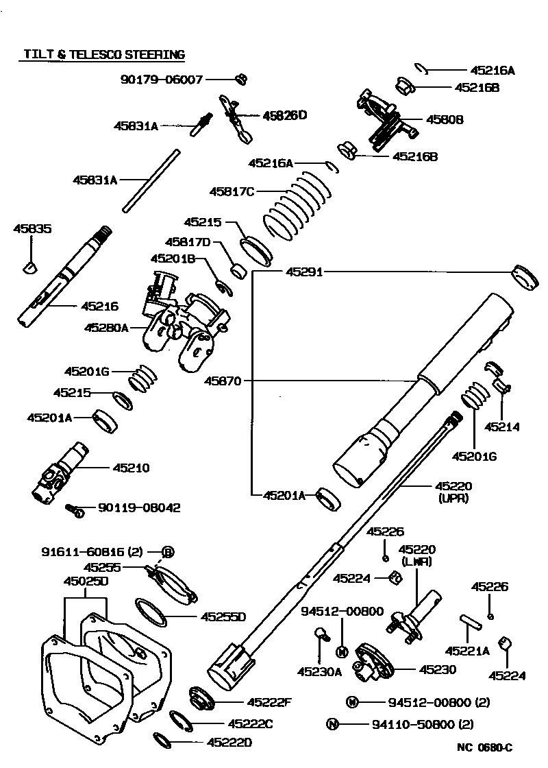 4501 — STEERING COLUMN & SHAFT