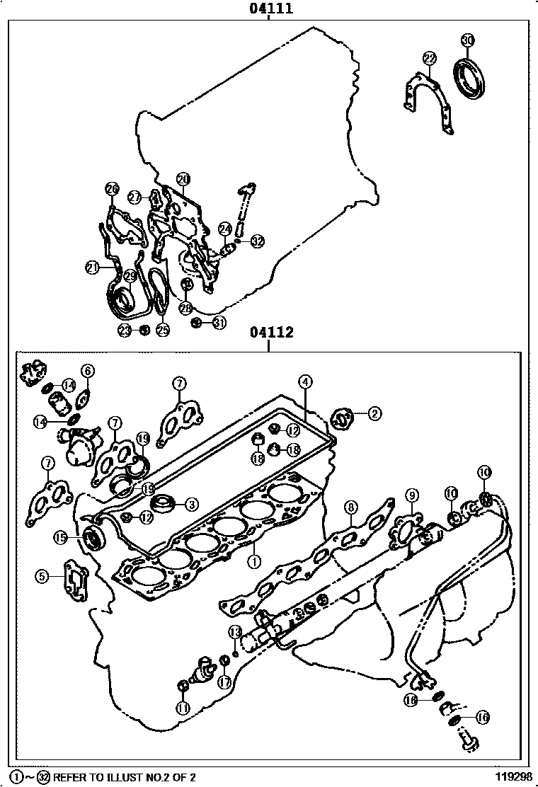 1103 — ENGINE OVERHAUL GASKET KIT