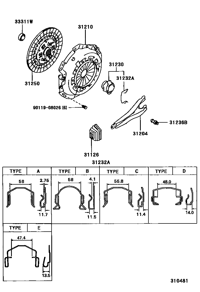 3101 — CLUTCH & RELEASE FORK