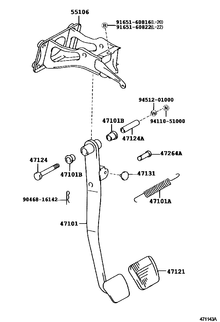 4701 — BRAKE PEDAL & BRACKET