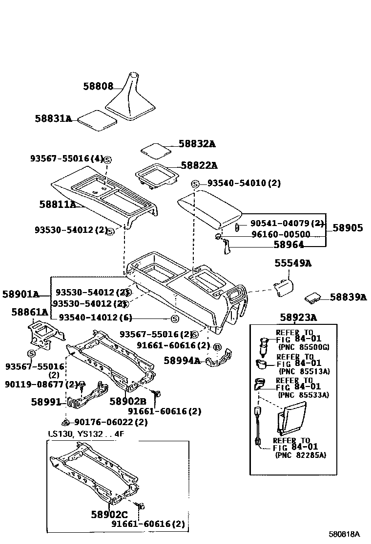 5806 — CONSOLE BOX & BRACKET