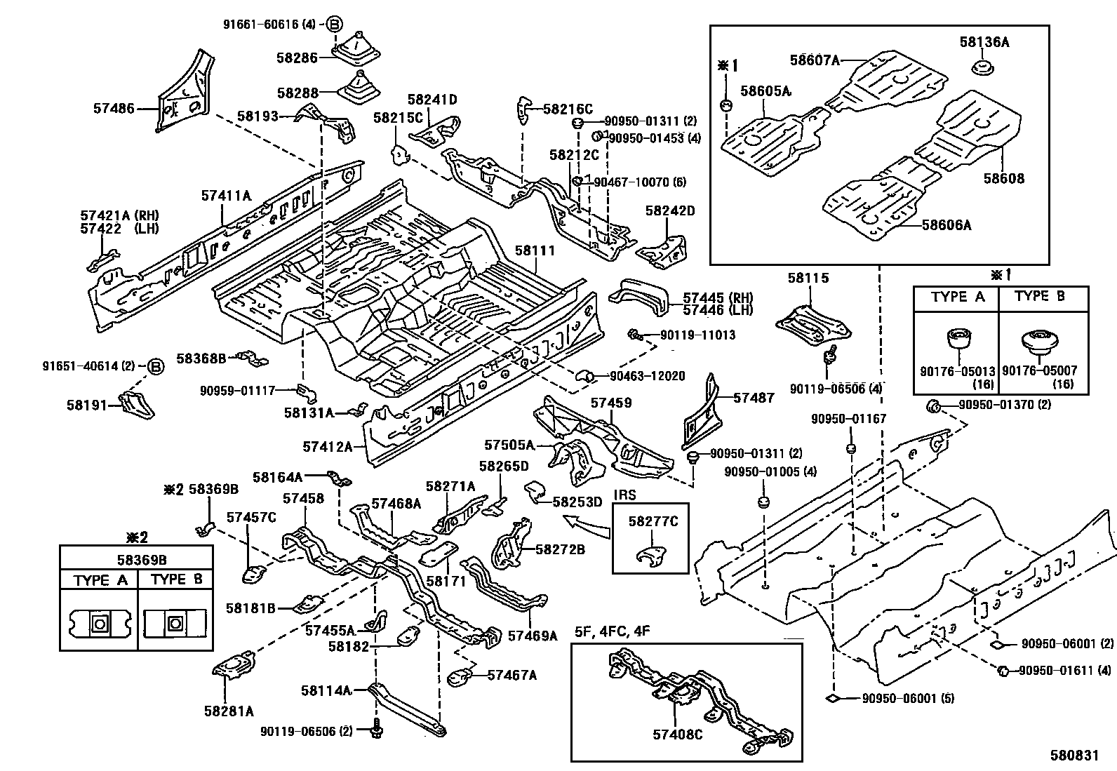 5801 — FLOOR PAN & LOWER BACK PANEL