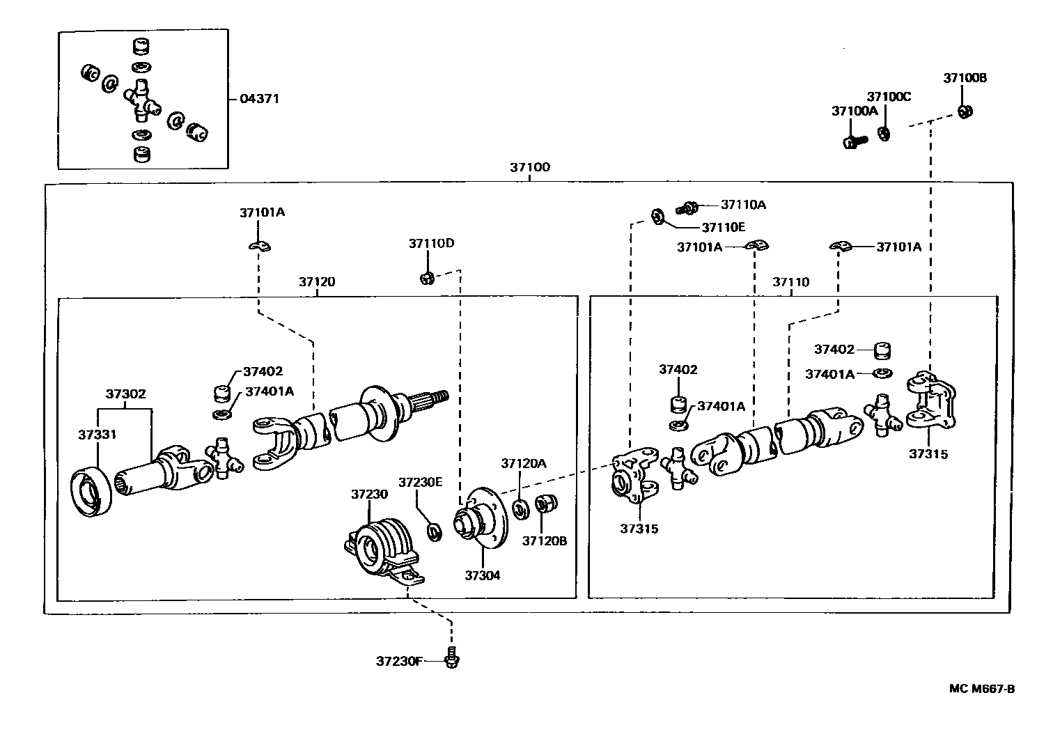 3701 — PROPELLER SHAFT & UNIVERSAL JOINT