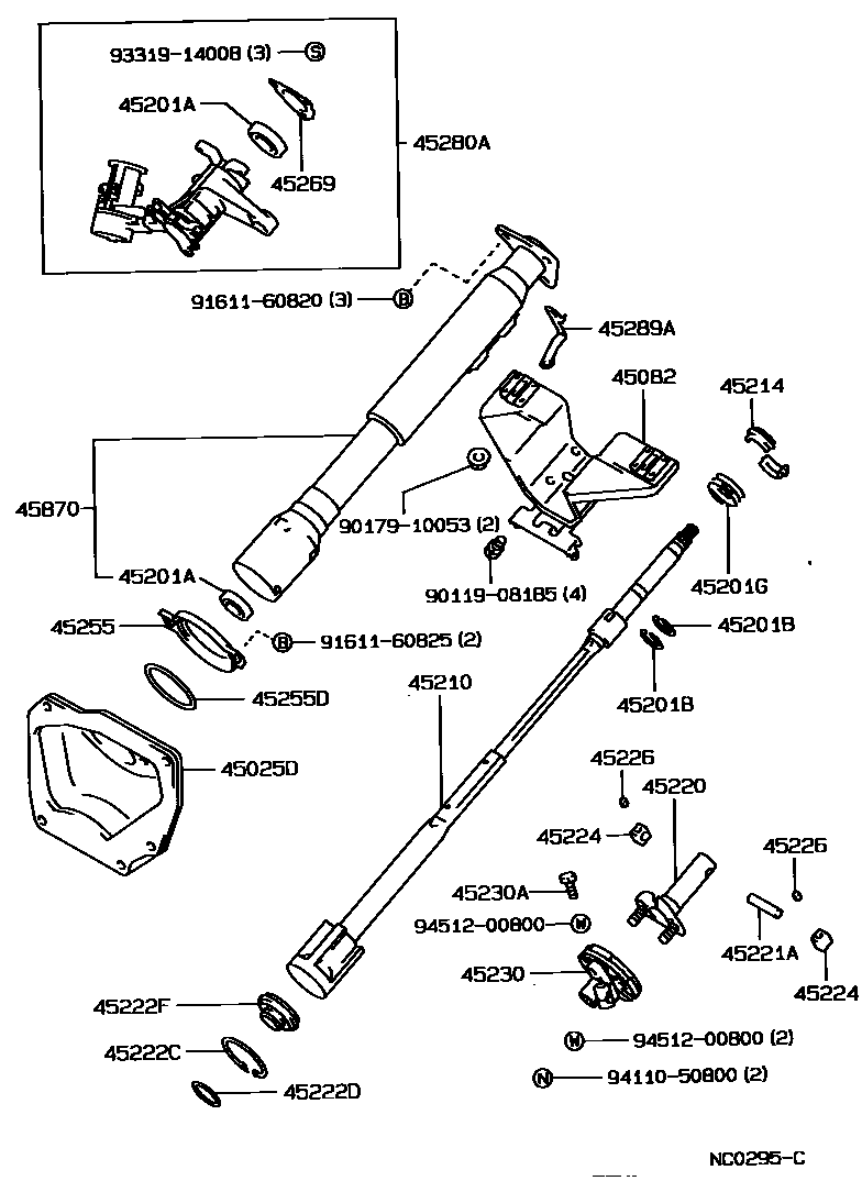 4501 — STEERING COLUMN & SHAFT