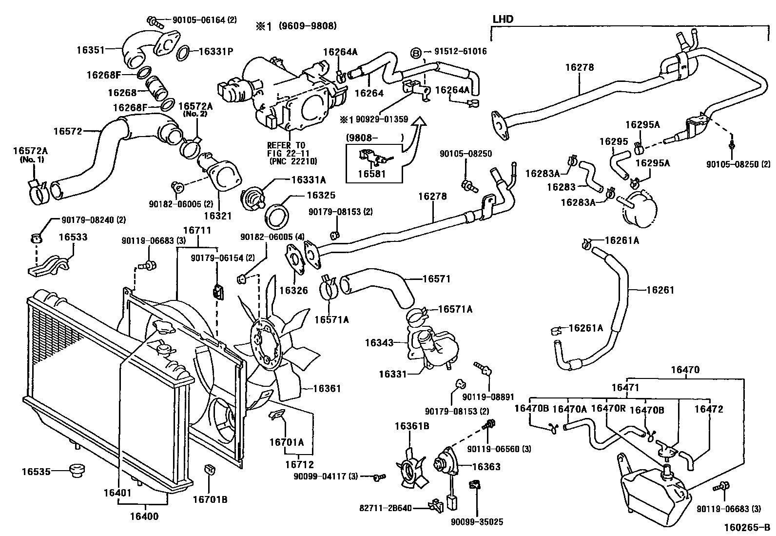 1603 — RADIATOR & WATER OUTLET