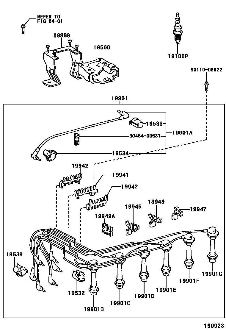1901 — IGNITION COIL & SPARK PLUG / GLOW PLUG