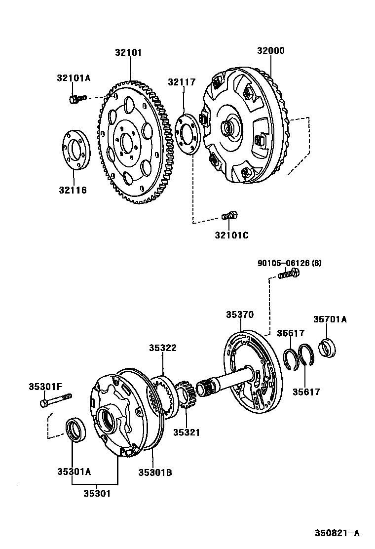 3502 — TORQUE CONVERTER, FRONT OIL PUMP & CHAIN (ATM)