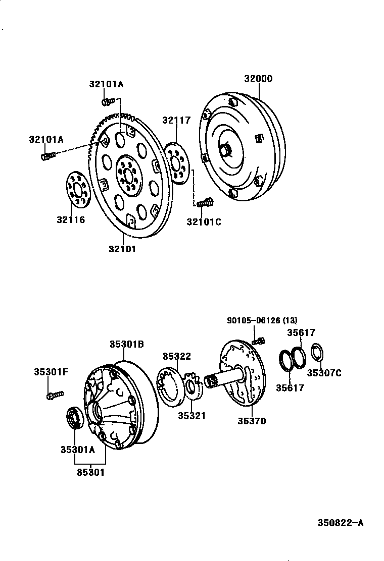 3502 — TORQUE CONVERTER, FRONT OIL PUMP & CHAIN (ATM)