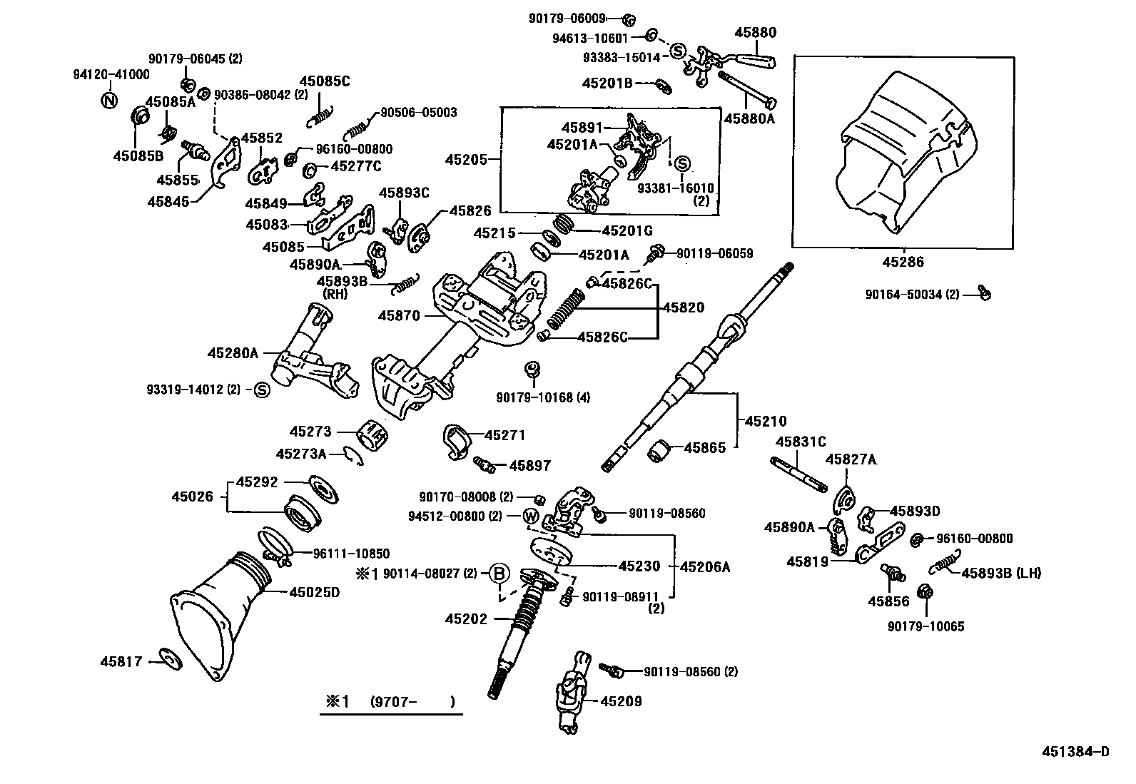 4501 — STEERING COLUMN & SHAFT