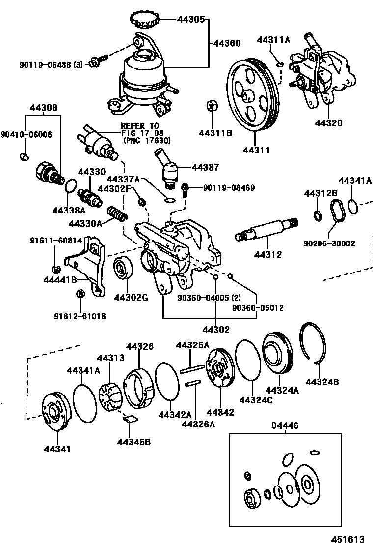 4502 — VANE PUMP & RESERVOIR (POWER STEERING)