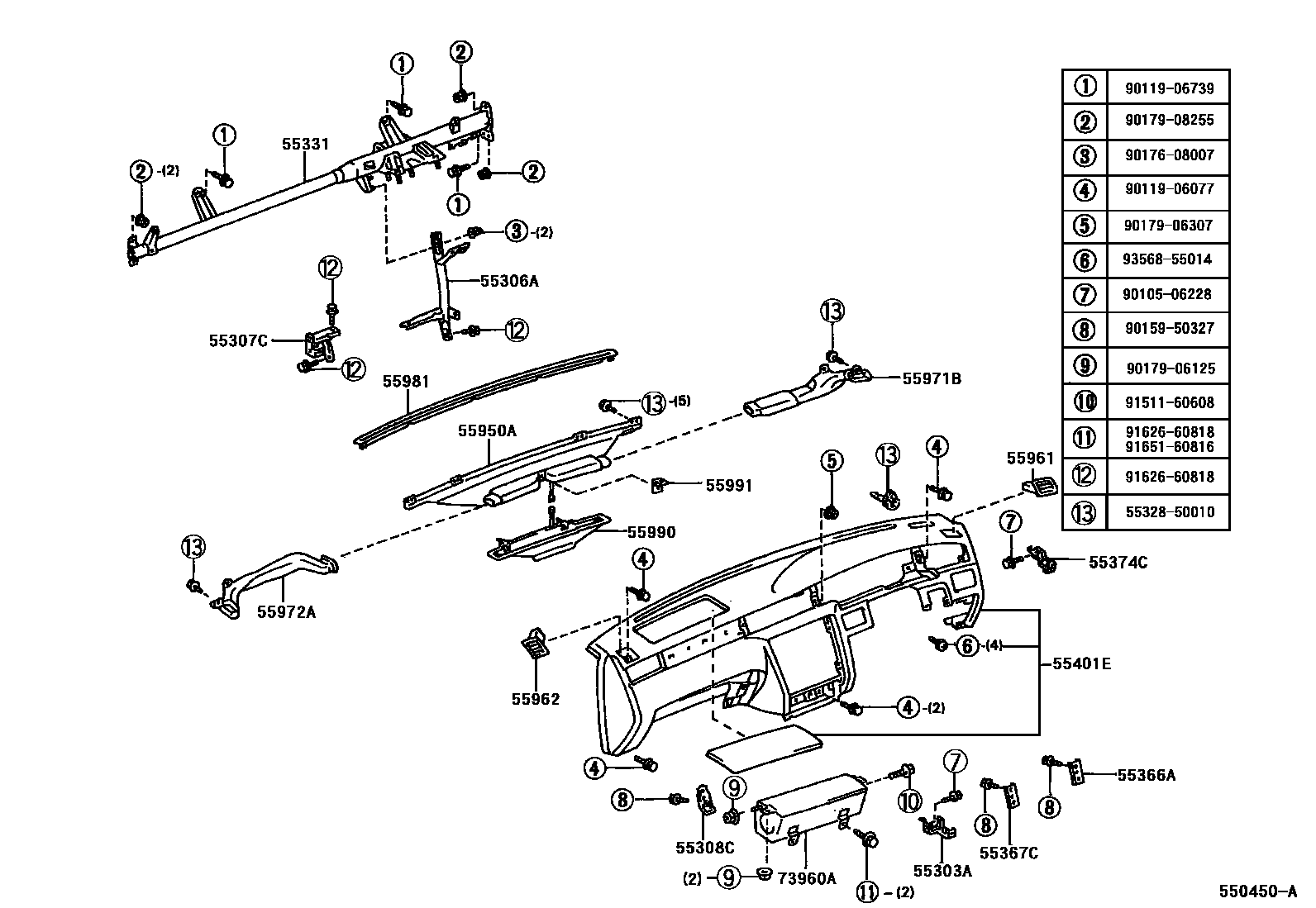 5501 — INSTRUMENT PANEL & GLOVE COMPARTMENT