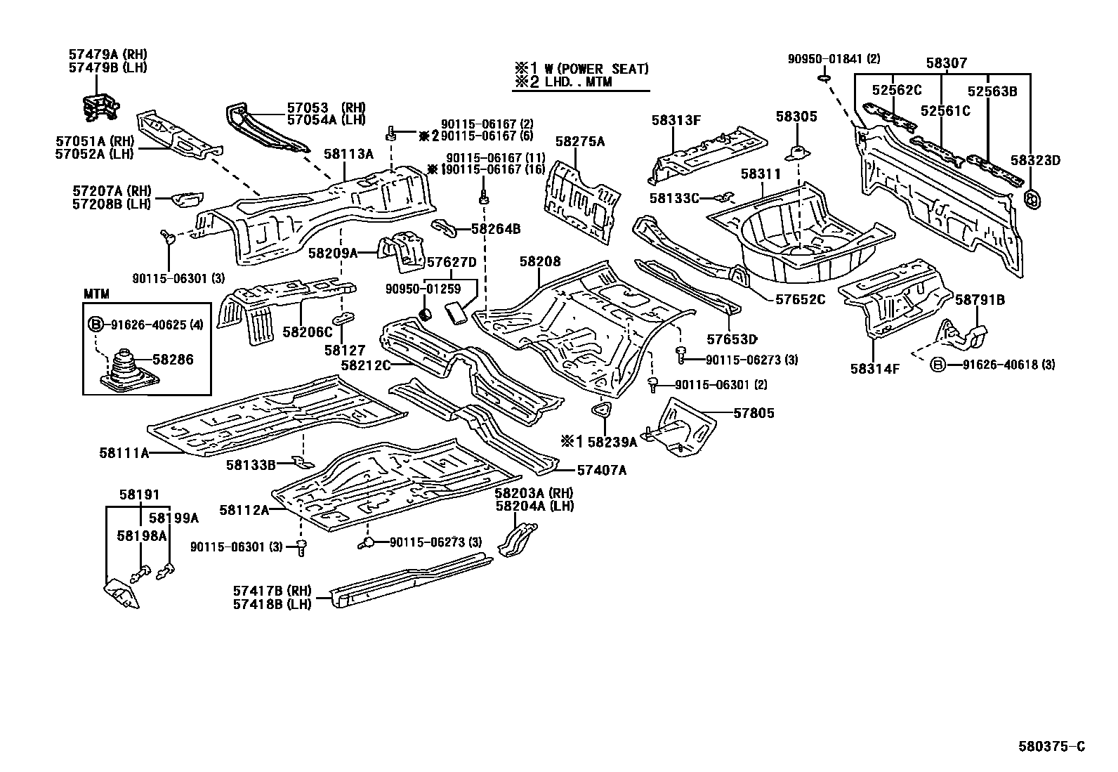 5801 — FLOOR PAN & LOWER BACK PANEL