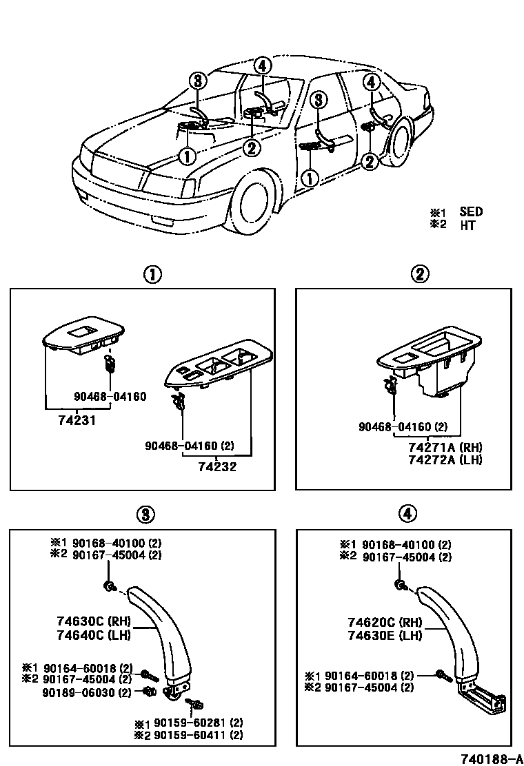 7401 — ARMREST & VISOR