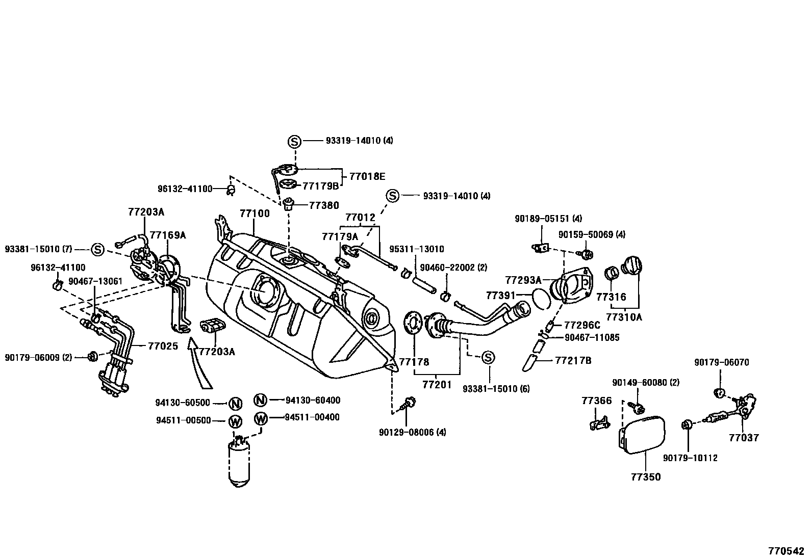 7701 — FUEL TANK & TUBE