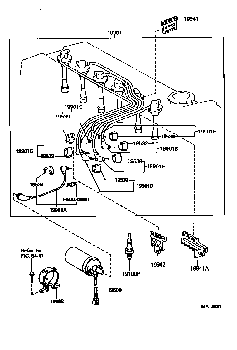 1901 — IGNITION COIL & SPARK PLUG / GLOW PLUG